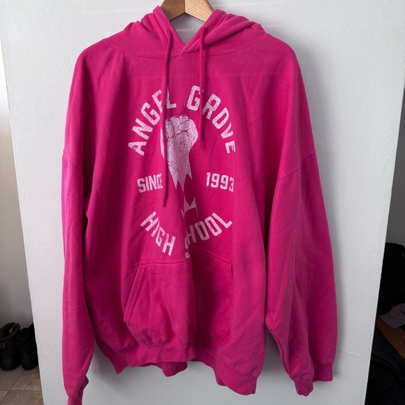 Angel Grove High School pink hooded sweatshirt Size 3X - Picture 1 of 6